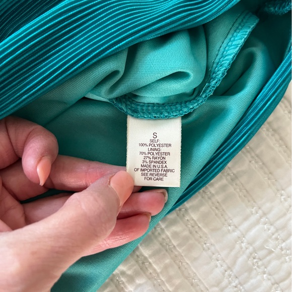Arden B Teal Strapless Dress - Picture 4 of 5